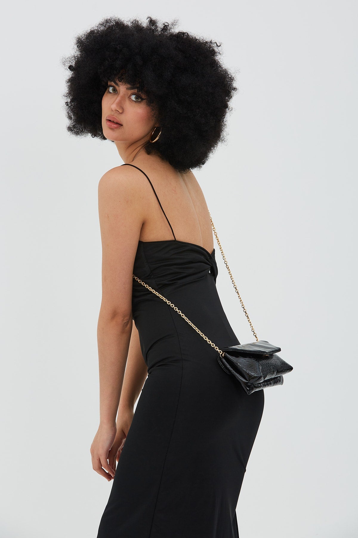 Long Strap Crochet Clucth Jake Women'S Crossbody Bag Black