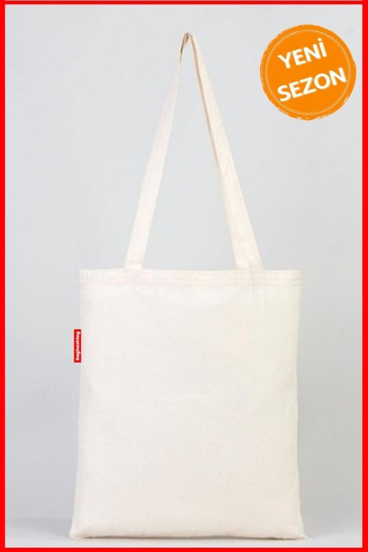 Unprinted Tote Bag 38X42 Handled Natural
