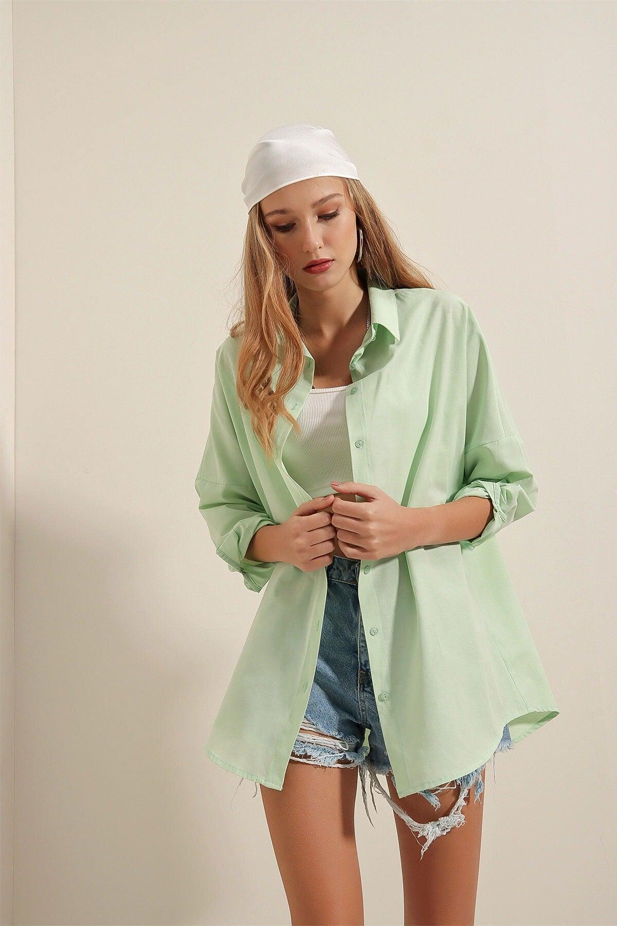 3900 Oversize Long Basic Shirt - Swordslife