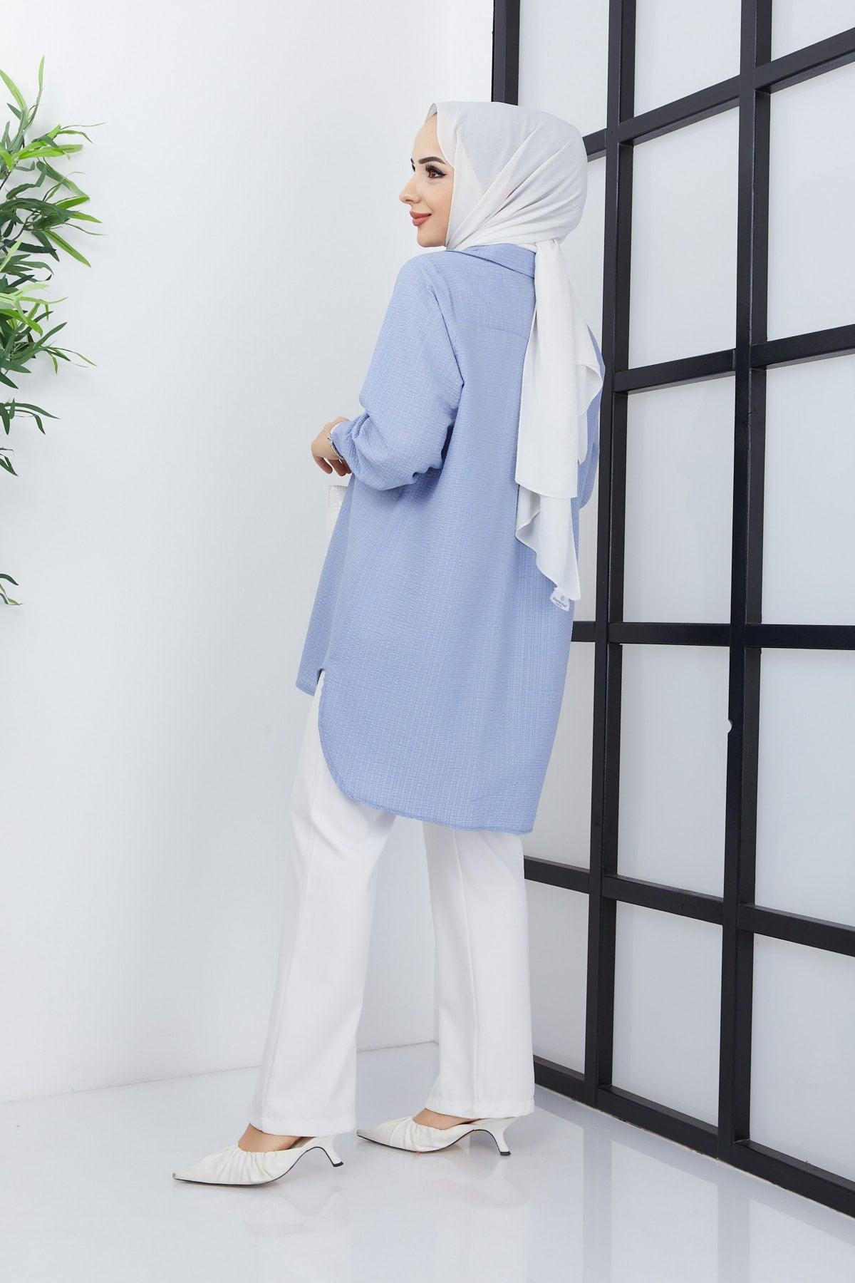 Women's Hijab Oversize See-through Shirt - Swordslife