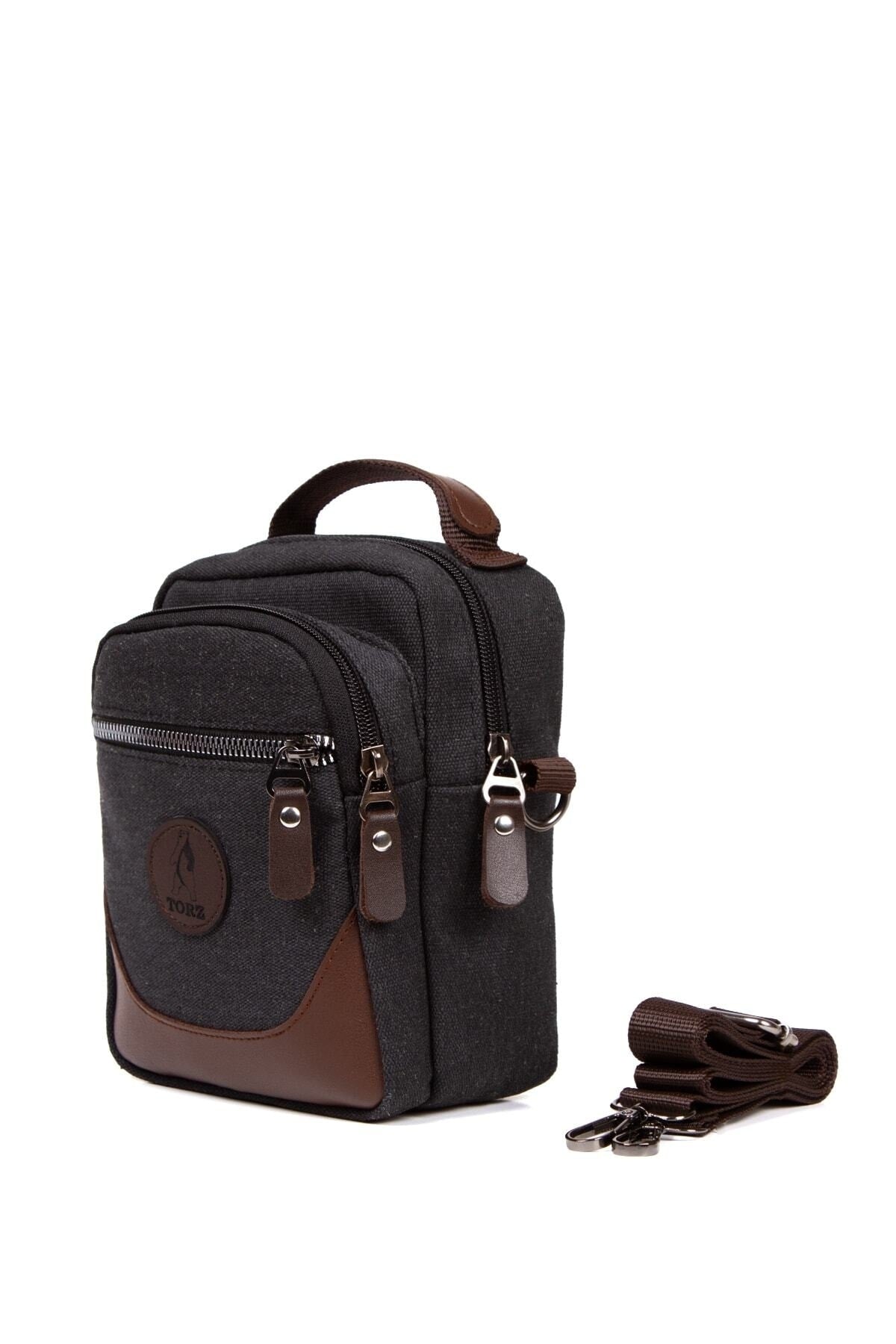Canvas Men'S Handbag Shoulder Strap Wallet Casual Bag For Phone (Small Size)