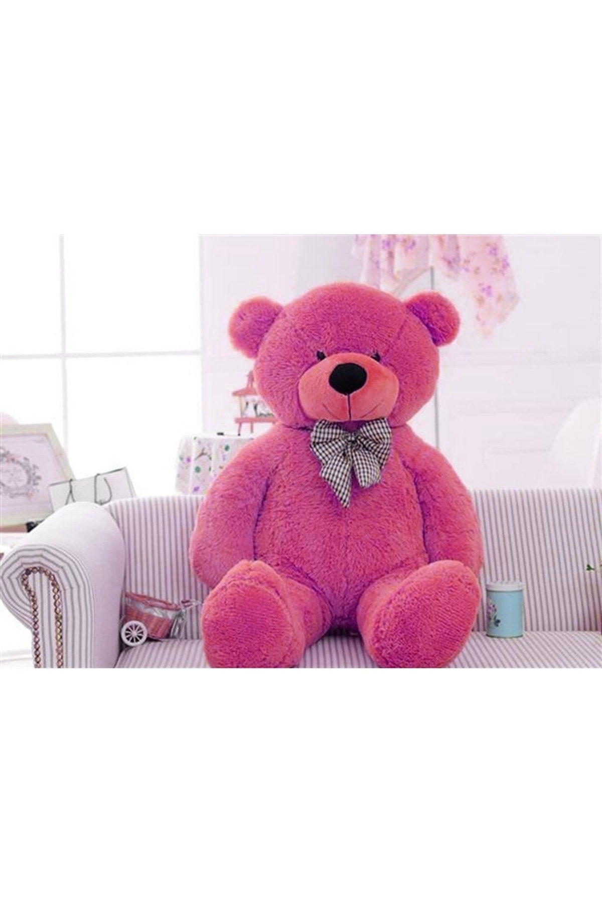 90 Cm Colorful Bow Tie Plush Teddy Bear - 100% Domestic