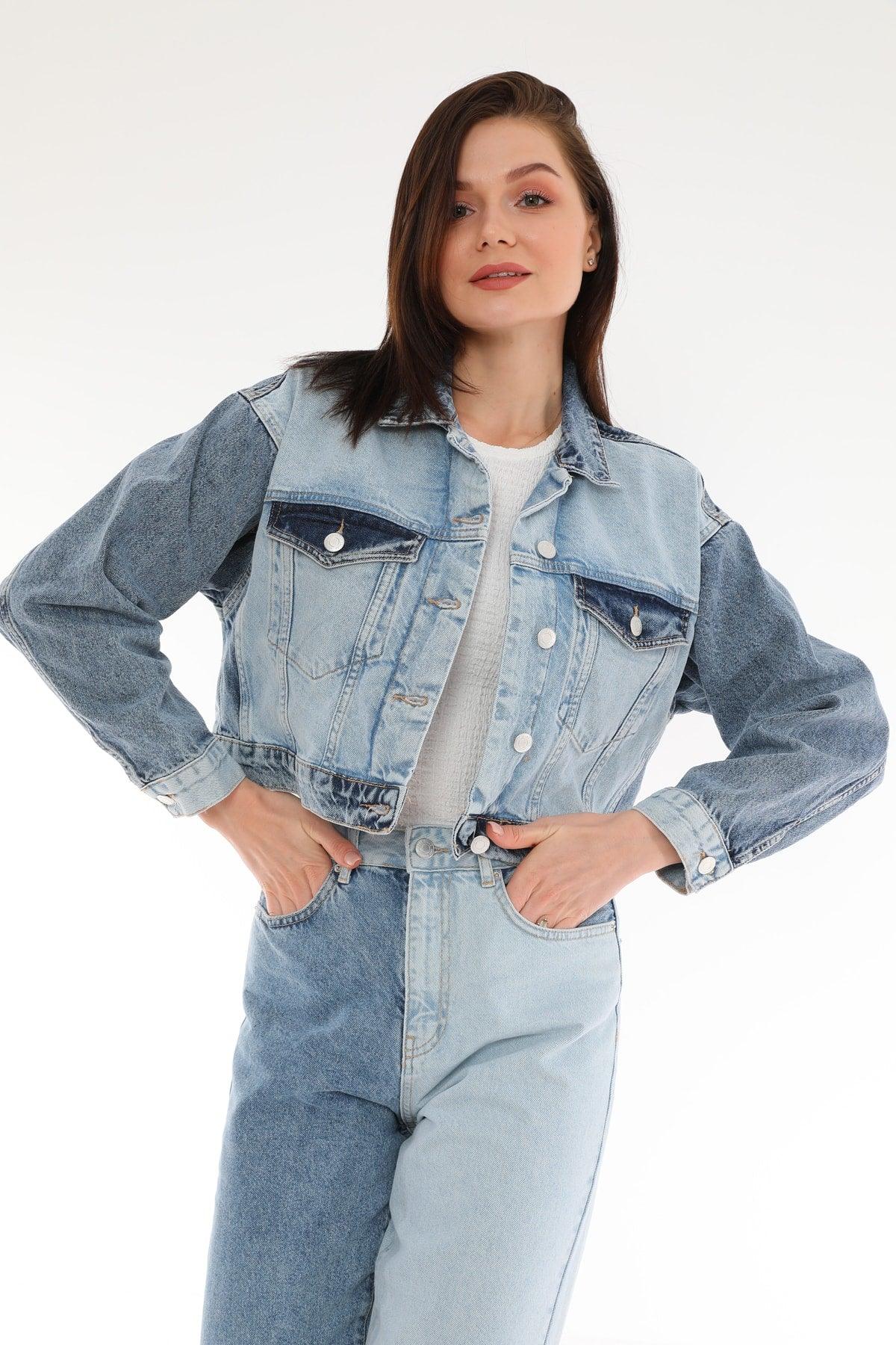 Block Crop Jean Jacket - Swordslife