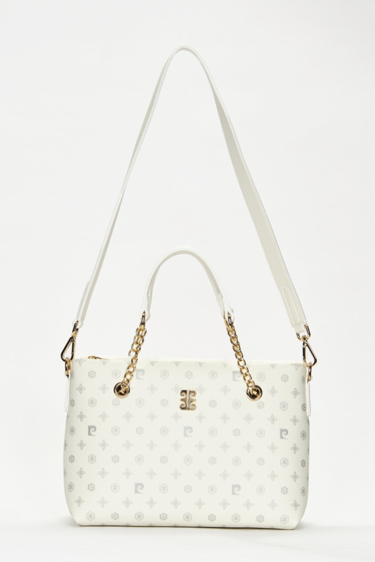 White Monogram Women's Shoulder Bag 05PO22Y1561