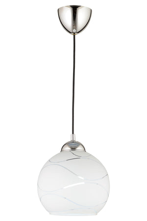 Suyolu Single Pendant Lamp-Chrome-Blown Glass