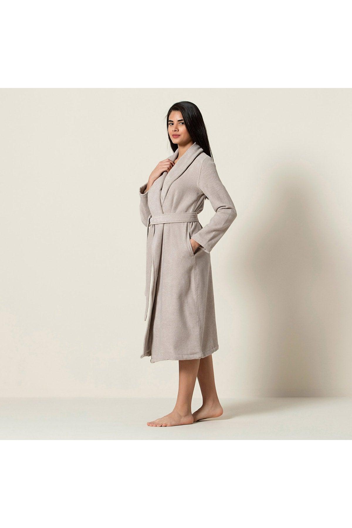 Kael Women's Bathrobe Beige - Swordslife