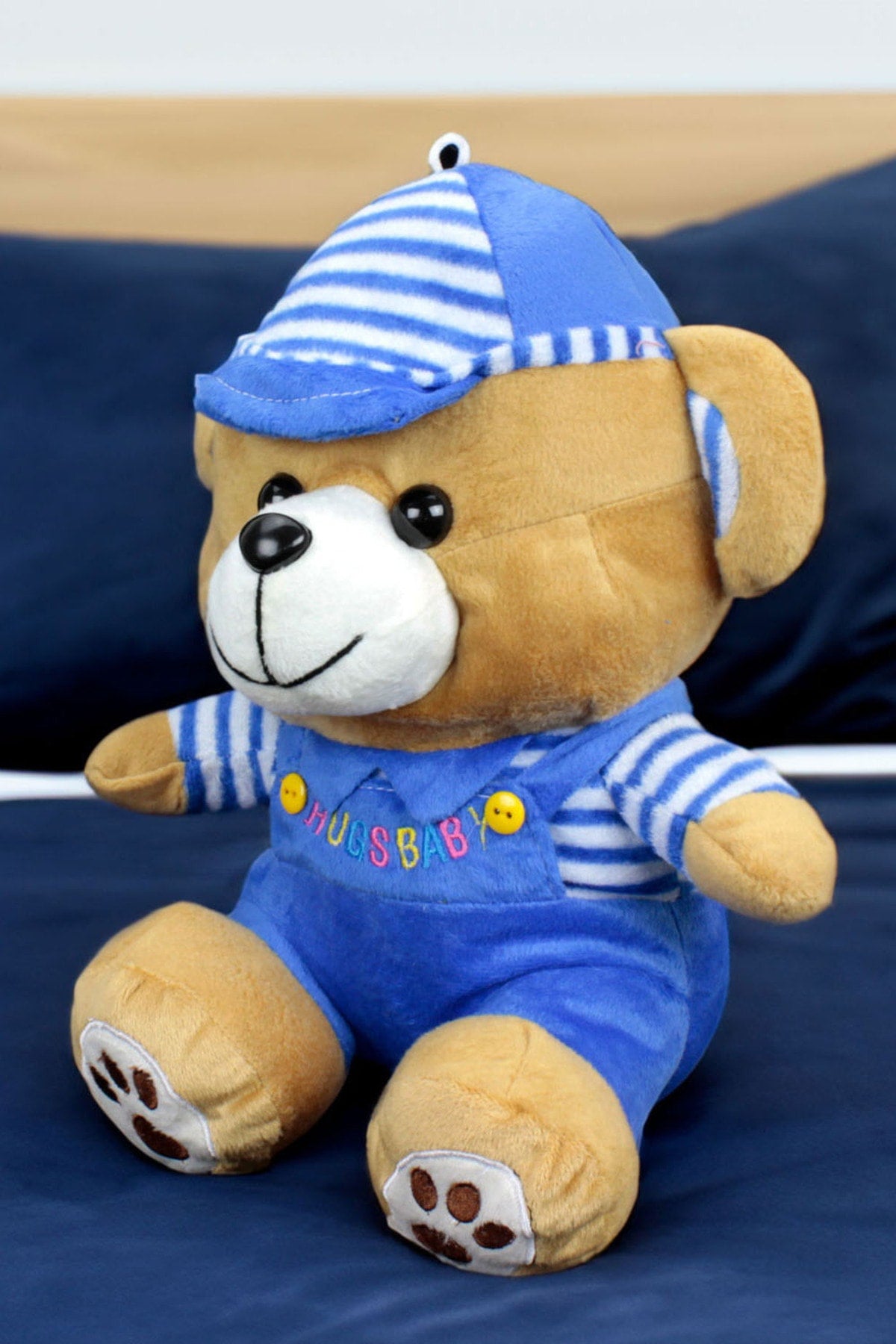 Hugs Baby Blue Dress Plush Teddy Bear 38Cm
