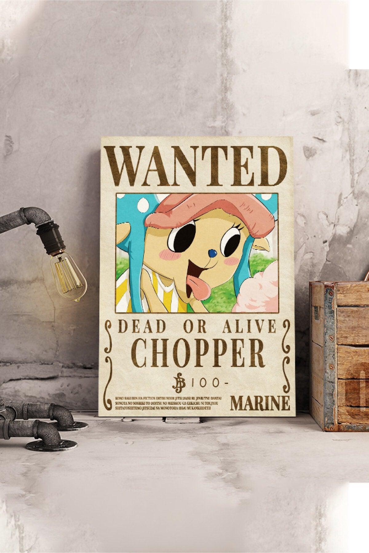 Wanted Chopper One Piece Anime Poster - High Definition Hd Wall Poster - Swordslife