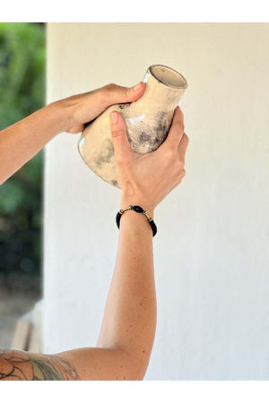 Matte Onyx & Hematite & Lava Stone Unisex Bracelet - Swordslife