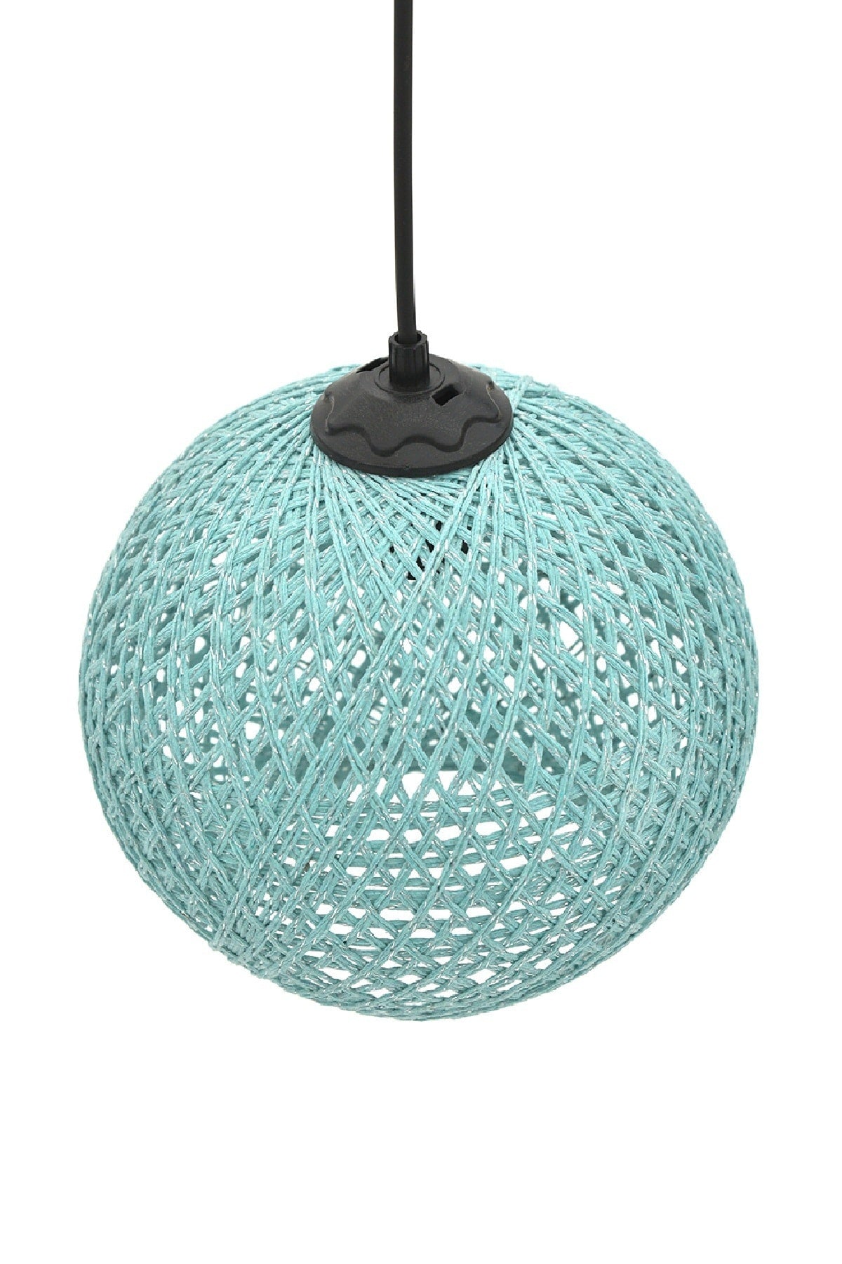 Balle Cyan Pendant Lamp Ball Chandelier Black Cable