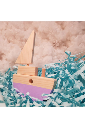 Handmade Wooden Toy Baby Ship Children'S Imagination Gift Toy