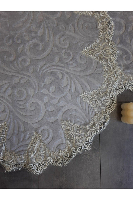 Gray Plush Oval 3-Piece Lacy Closet Set - Swordslife