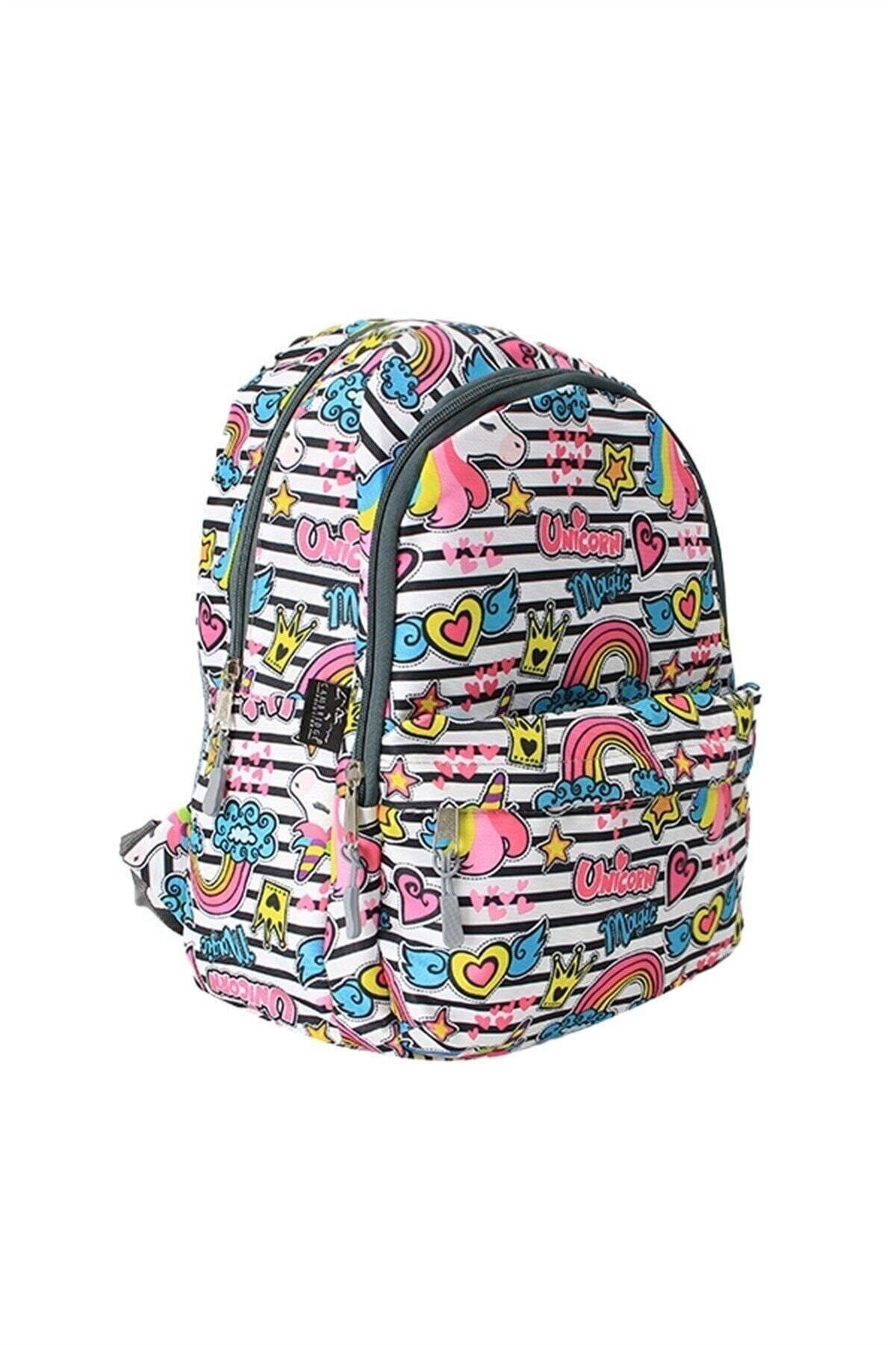 Line Unicorn Patterned Triple Primary School Bag Set