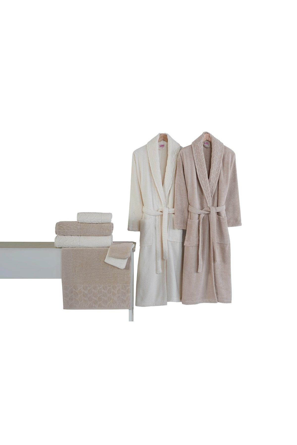 Hazal Bathrobe Set (8 pieces Family Bathrobe Set) - Swordslife