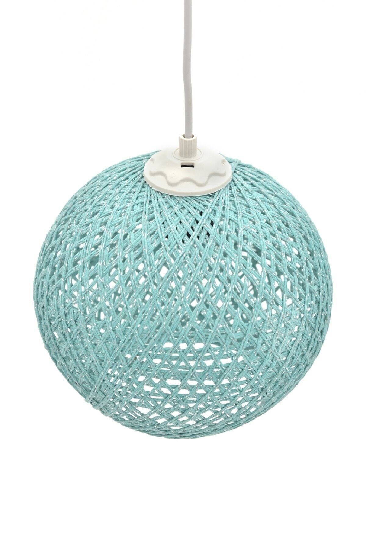 Balle Cyan Pendant Lamp Ball Chandelier White Cable