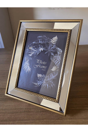 Mirrored Frame, Gold Mirrored Photo Frame, Glass Frame 15x21cm - Swordslife