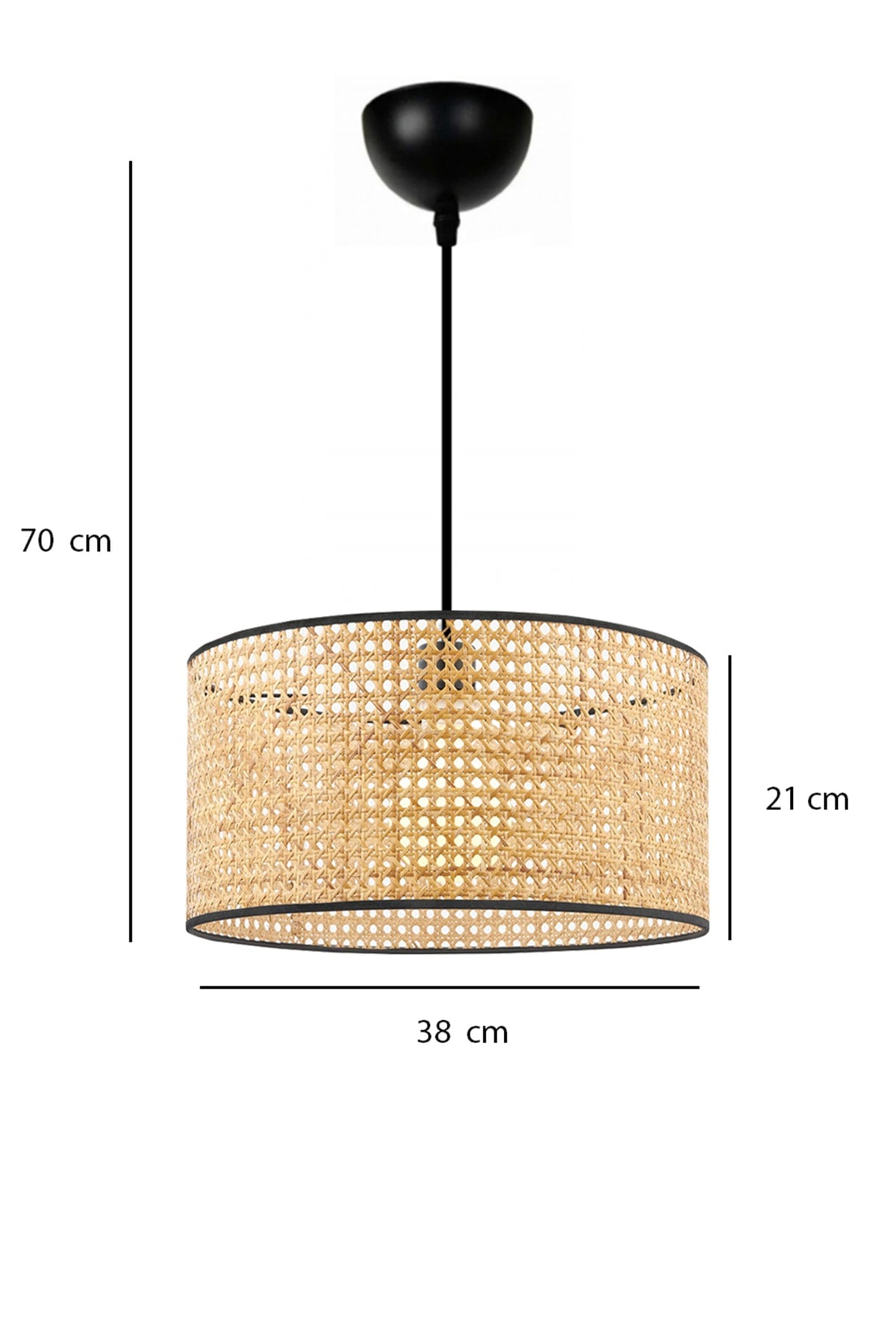 Exclusive Original Hazeran Rattan Pendant Lamp 38 Cm Ayd-3320