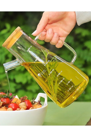 2Pcs Borosilicate Glass 900Ml Oil Pot