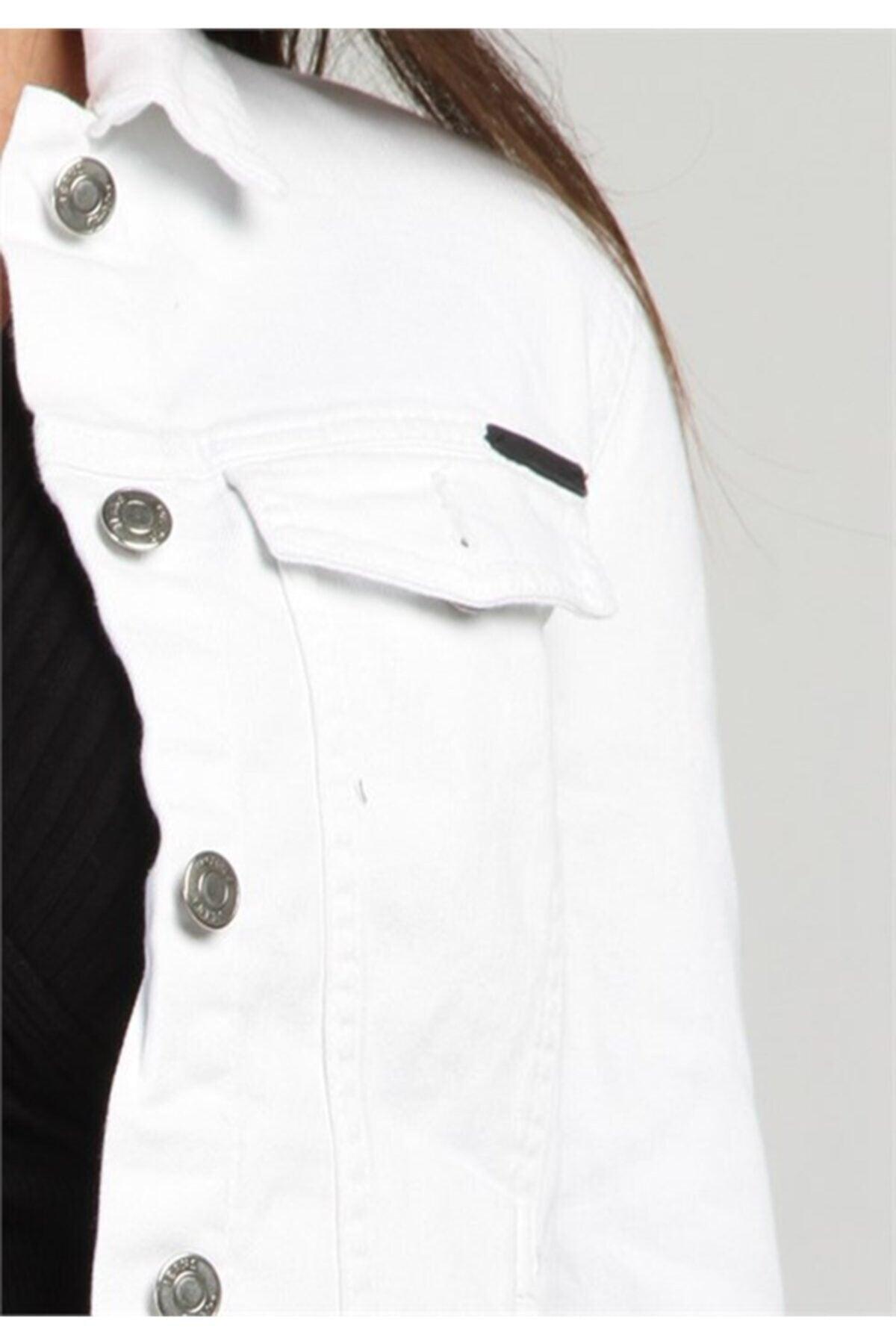 Women's White Style Denim Jacket - Swordslife