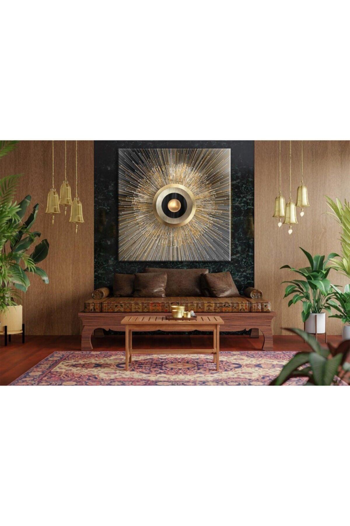 Modern Luxury Gold Geometric Abstract Decorative Canvas Painting - Voov1934 - Swordslife