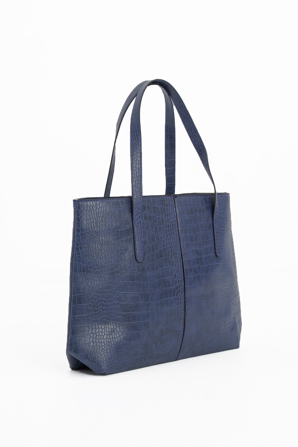 Women'S Crocodile Pattern 2-Sleeve Zippered Large Size Bag Shoulder Bag, Clutch Bag, Laptop Bag