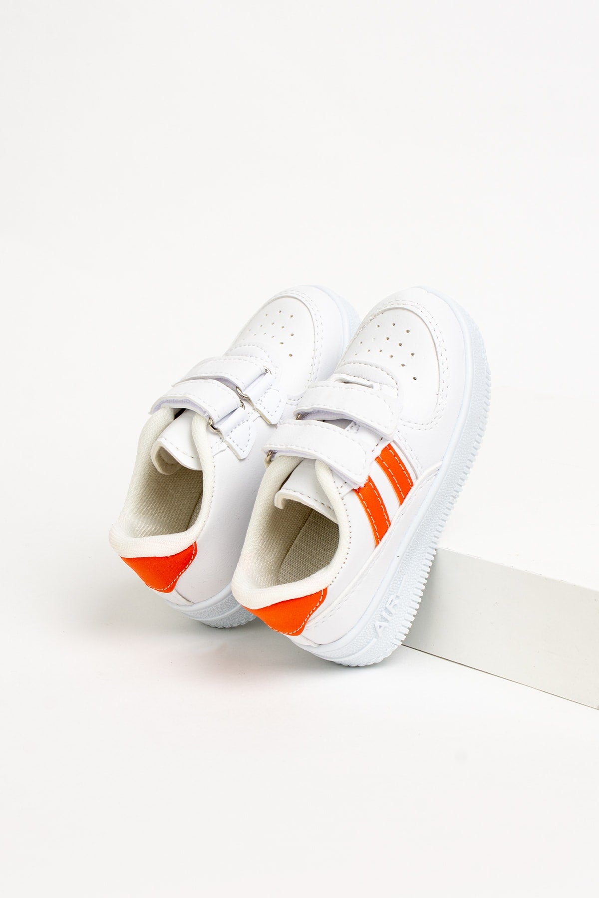 Kids White Orange Sneakers Kids Shoes