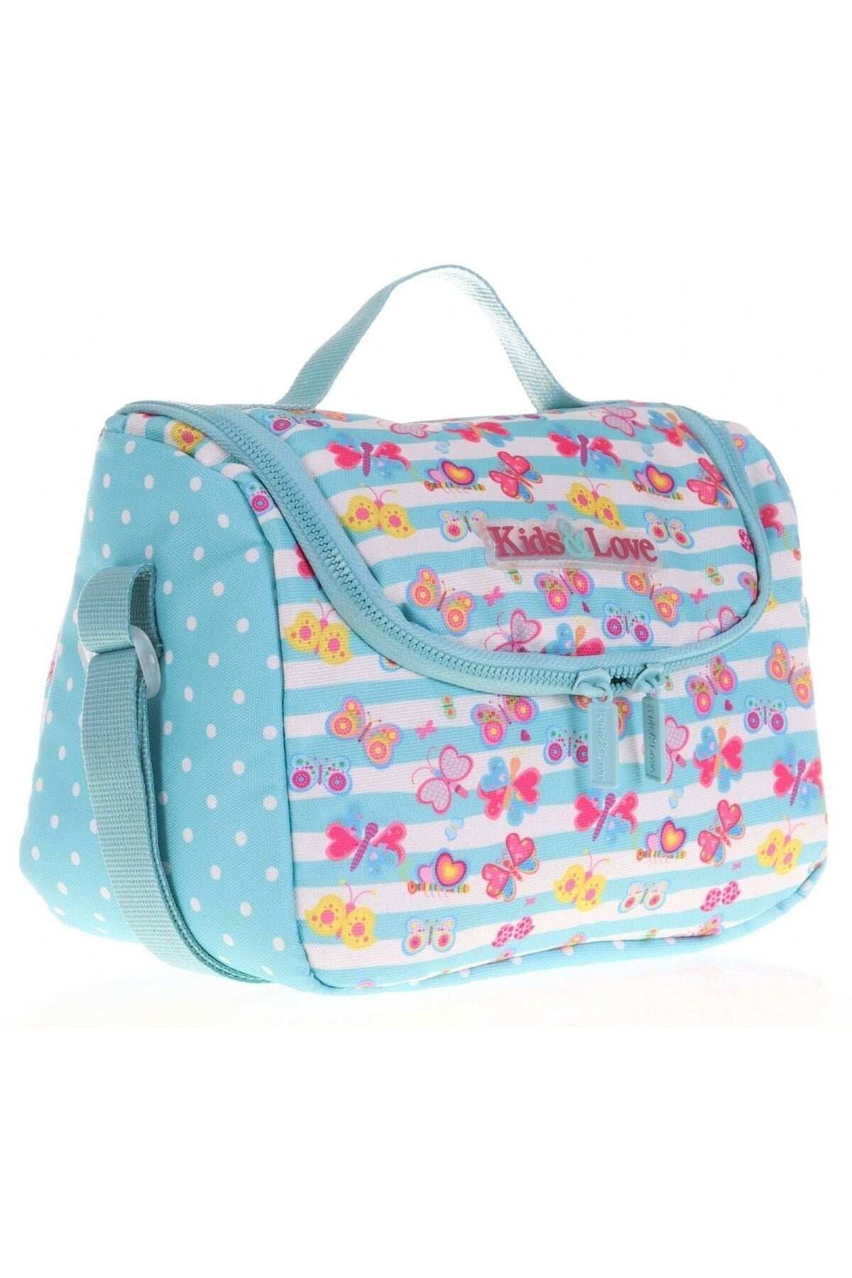Kids&Love Pink-Turquoise Butterfly Primary School Bag And Lunch Set - Girls