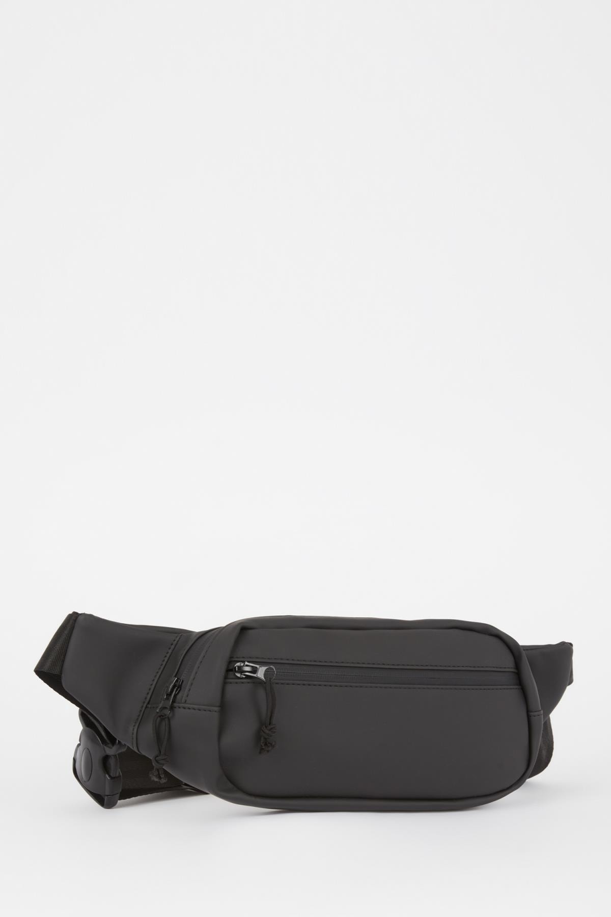 Men'S Large Faux Leather Waist Bag