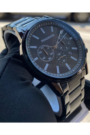 Black Men'S Wristwatch 3 Atm Waterproof Stainless Steel Machine Guaranteed