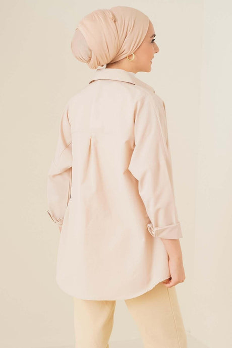 Oversize Basic Shirt Beige - Swordslife
