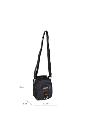 Men'S Black Multi-Eyed Hand And Shoulder Bag 2349