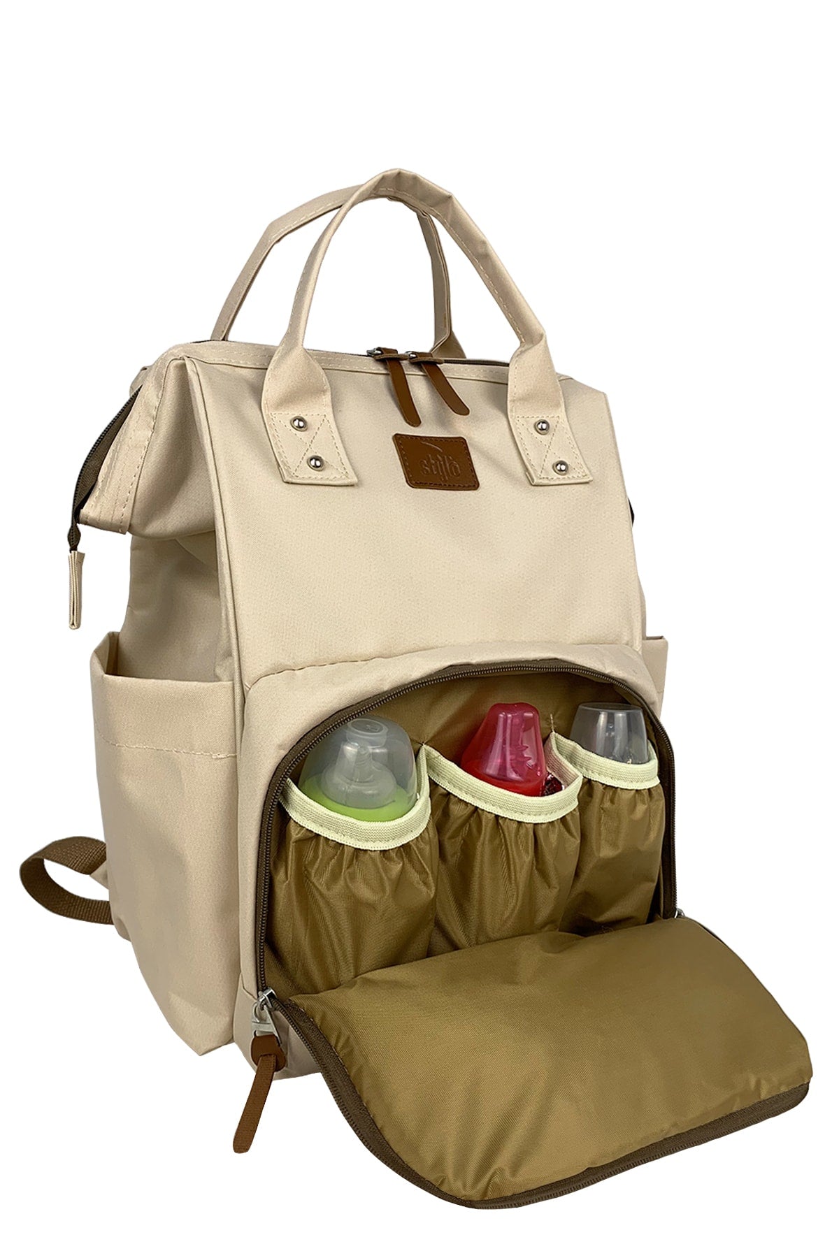 Paris Stylo Mother Baby Care Backpack-Beige