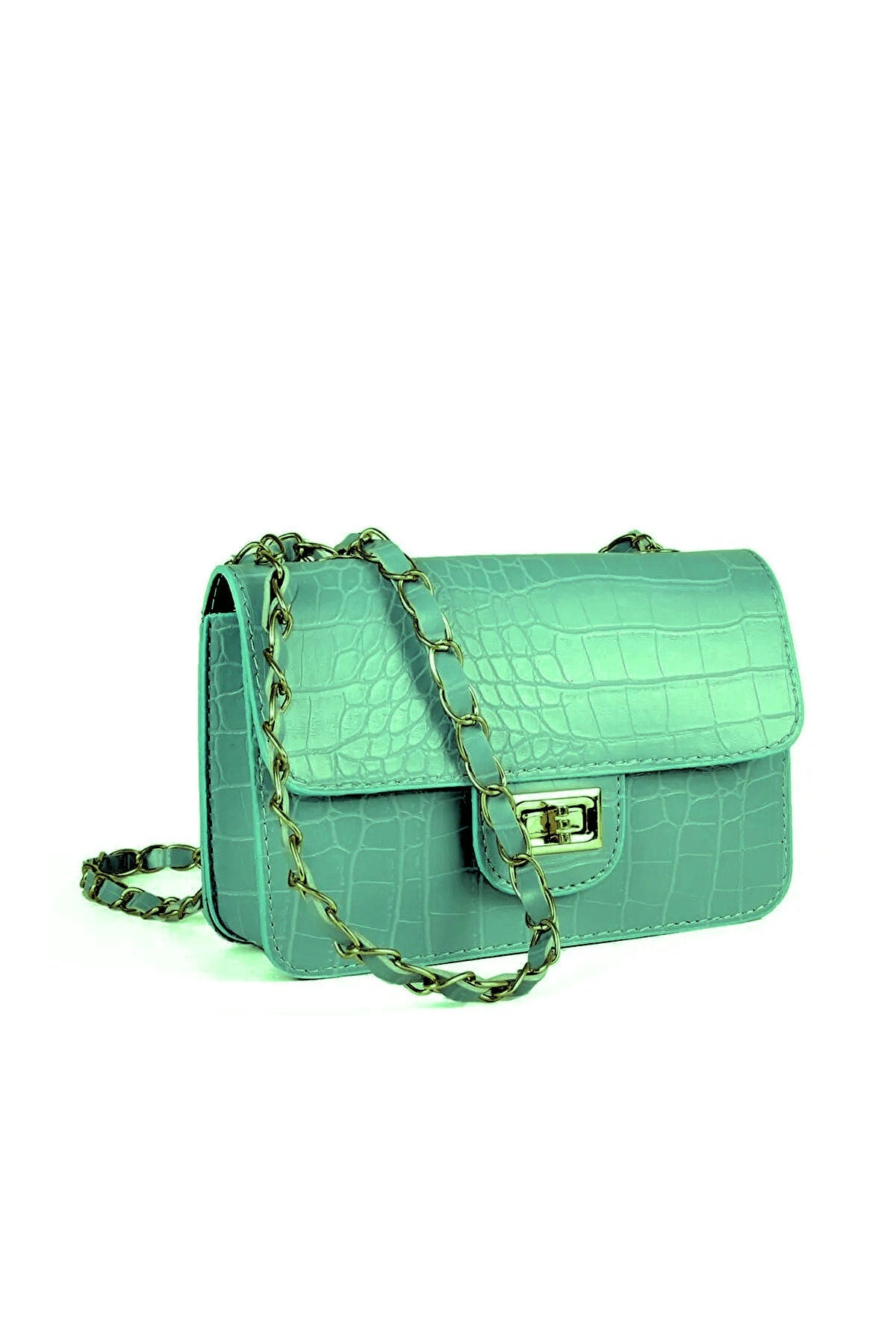 Women's Crocodile Patterned Mini Shoulder Bag