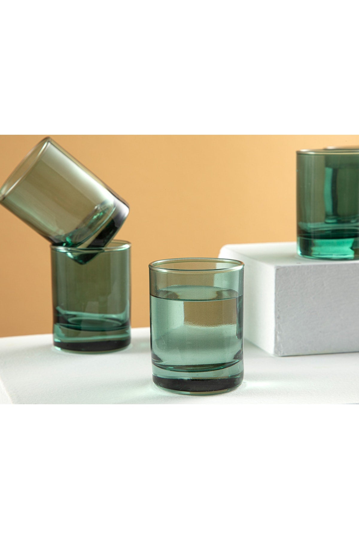 Azule Glass 6 Pcs. Coffee Side Water Glass 65 Ml Green