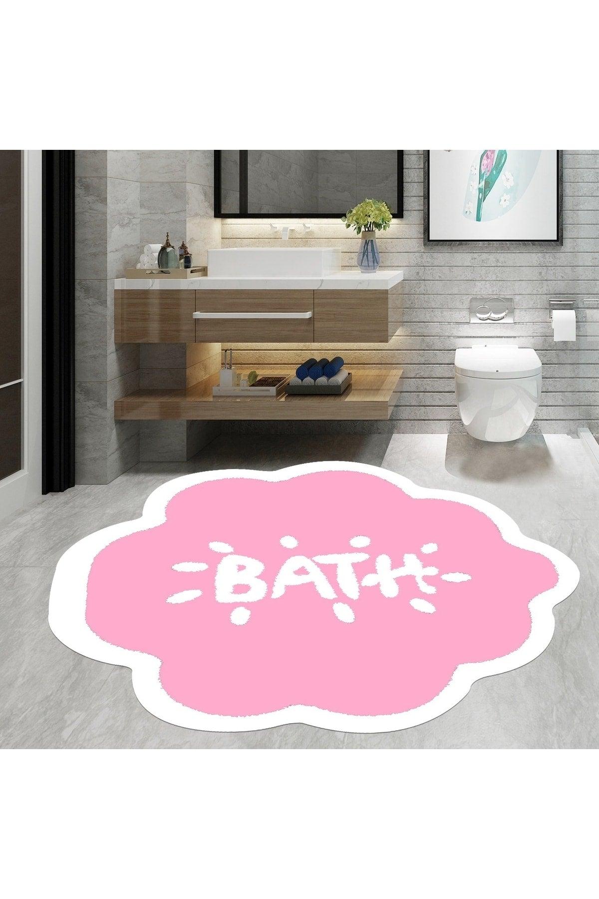 Bath Mat, Bath Written, 80cmx80cm, Round, Non-Slip Floor Carpet - Swordslife