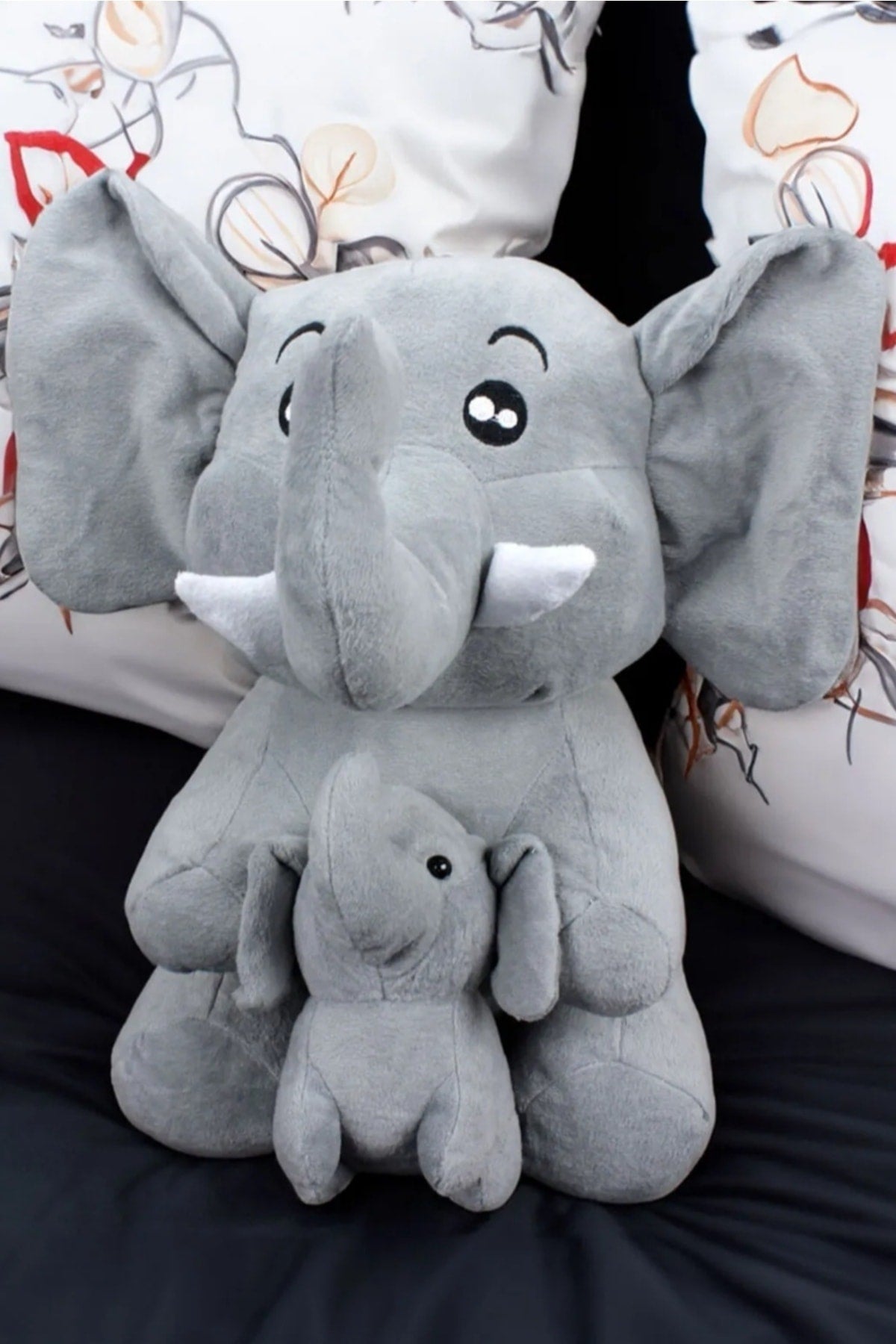 Plush Elephant Sleeping Friend Cute Sleeping Elephant Mother And Cub 40 Cm