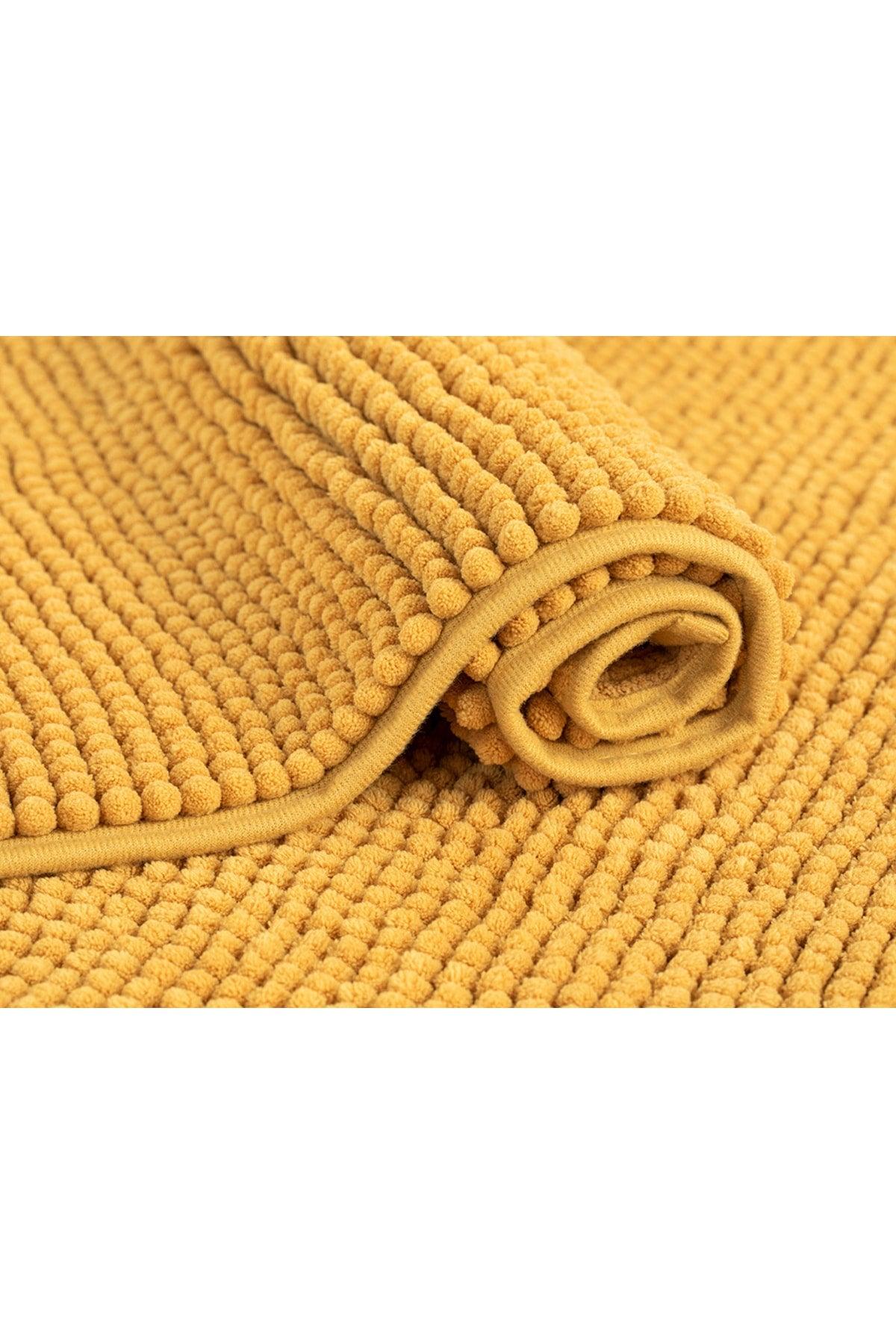 Paige Polyester Pasta Bath Mat 50x80 Cm Yellow - Swordslife