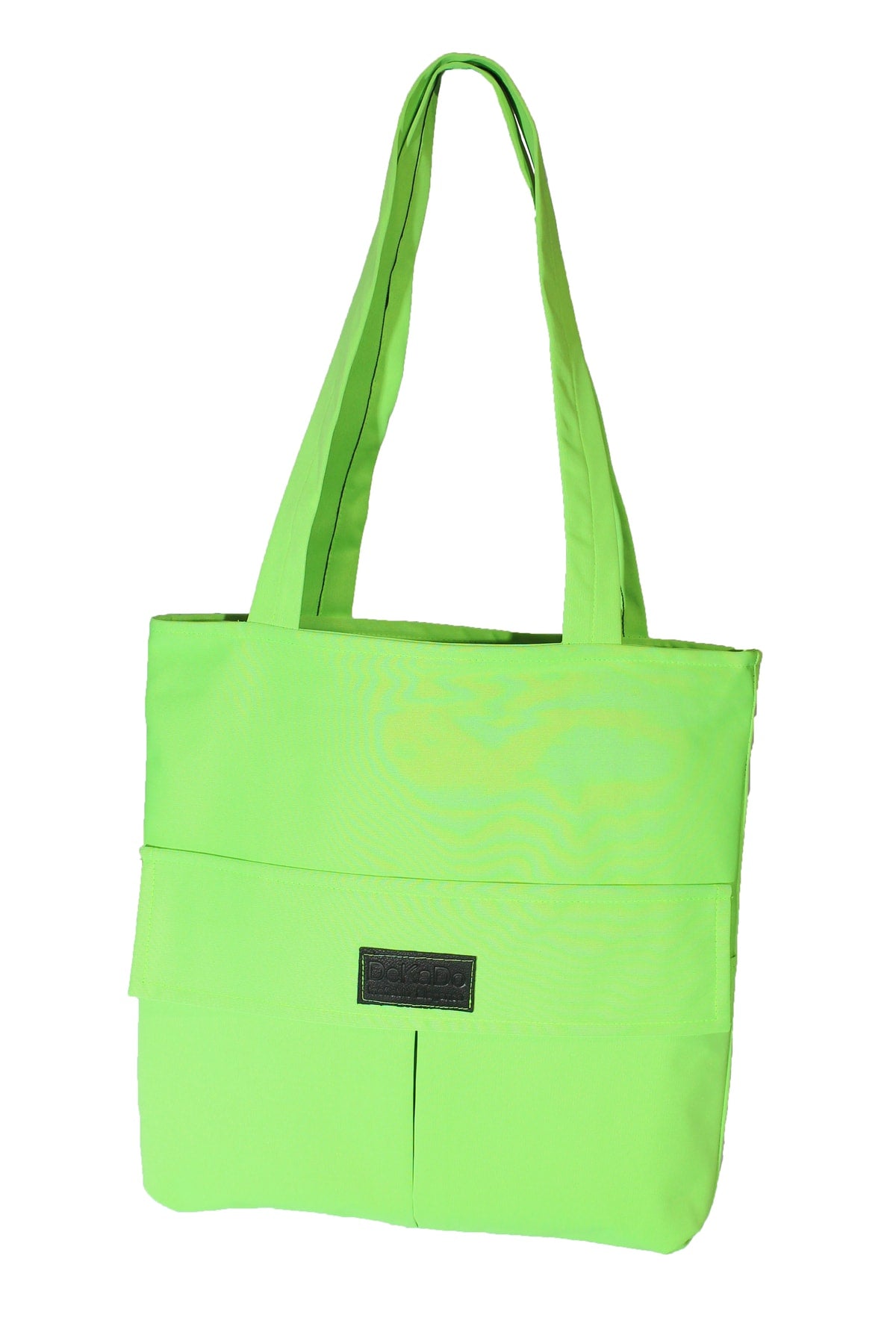 Women's Light Green Bag Zipper Hand And Shoulder Bag Canvas Fabric Tote Bag