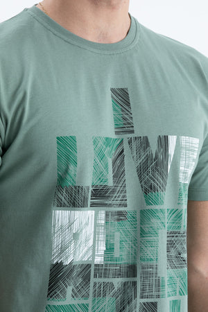 Men'S T-Shirt Regular Fit S-4095 Mint