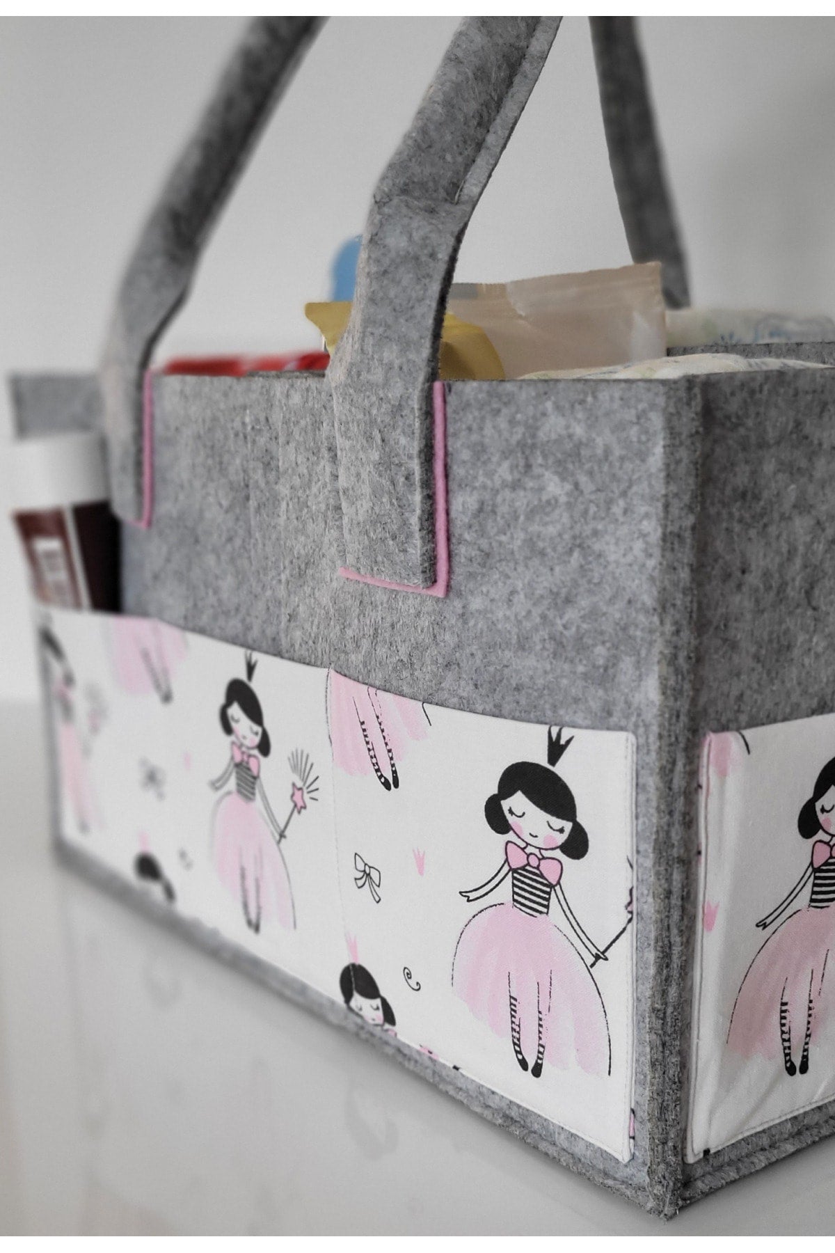 Handmade Multi-Purpose Felt Mother Baby Care And Organizer Bag Functional Organizer