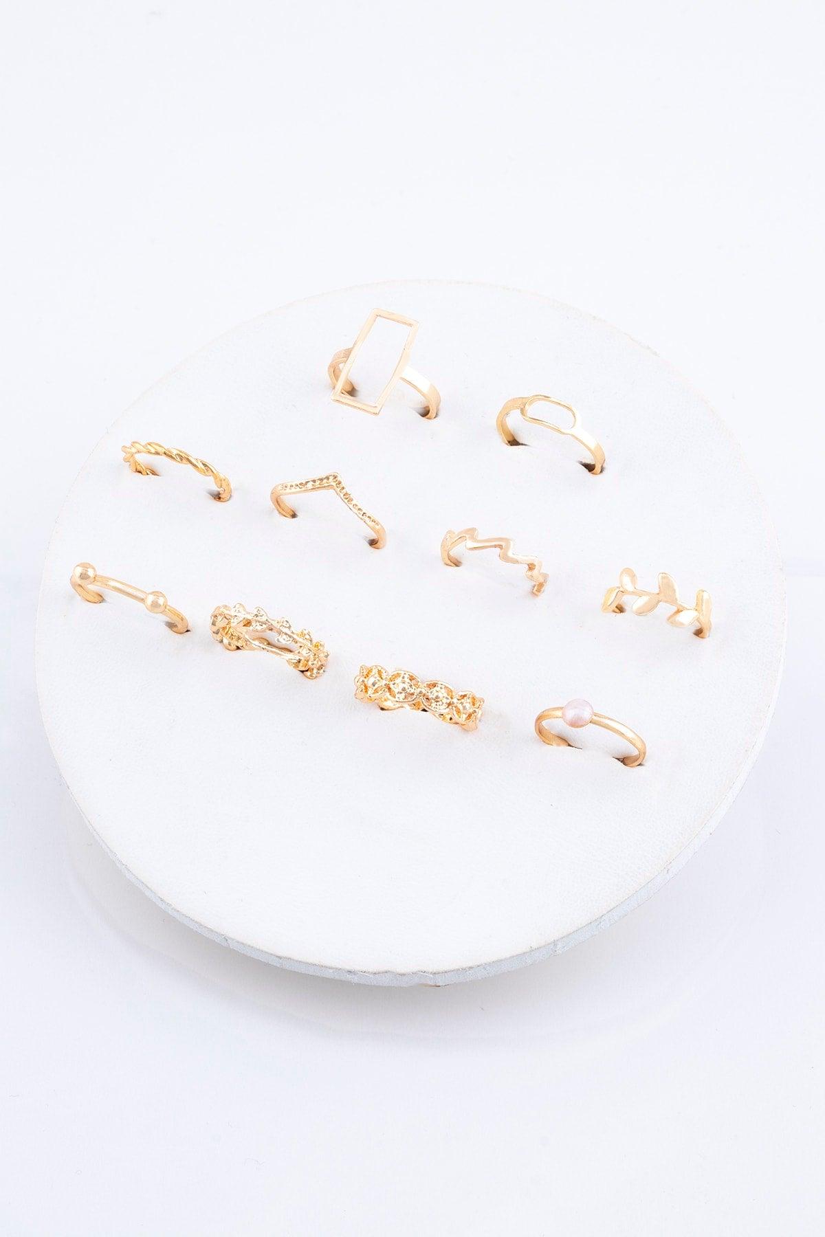 Pearl And Olive Branch Figured 10 Ring Combination 023 - Swordslife