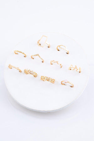 Pearl And Olive Branch Figured 10 Ring Combination 023 - Swordslife