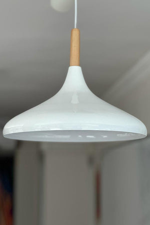 White Interior Color White Champion Wood Single Chandelier Pendant Lamp Living Room Kitchen Lamp Lighting Chandeliers