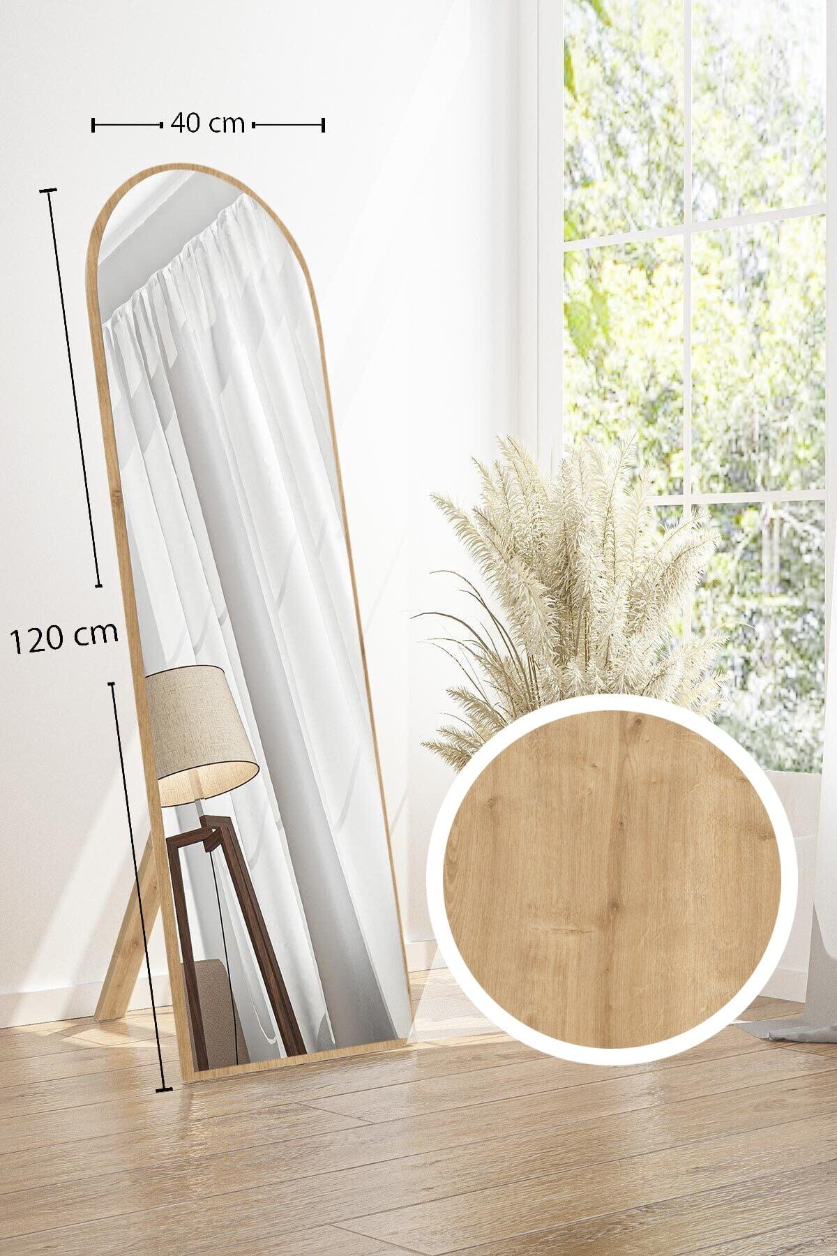 Sapphire Oak Hallway Corridor Console Wall Living Room Bathroom Wc Office Bedroom Full Length Mirror 40 x 120 cm - Swordslife