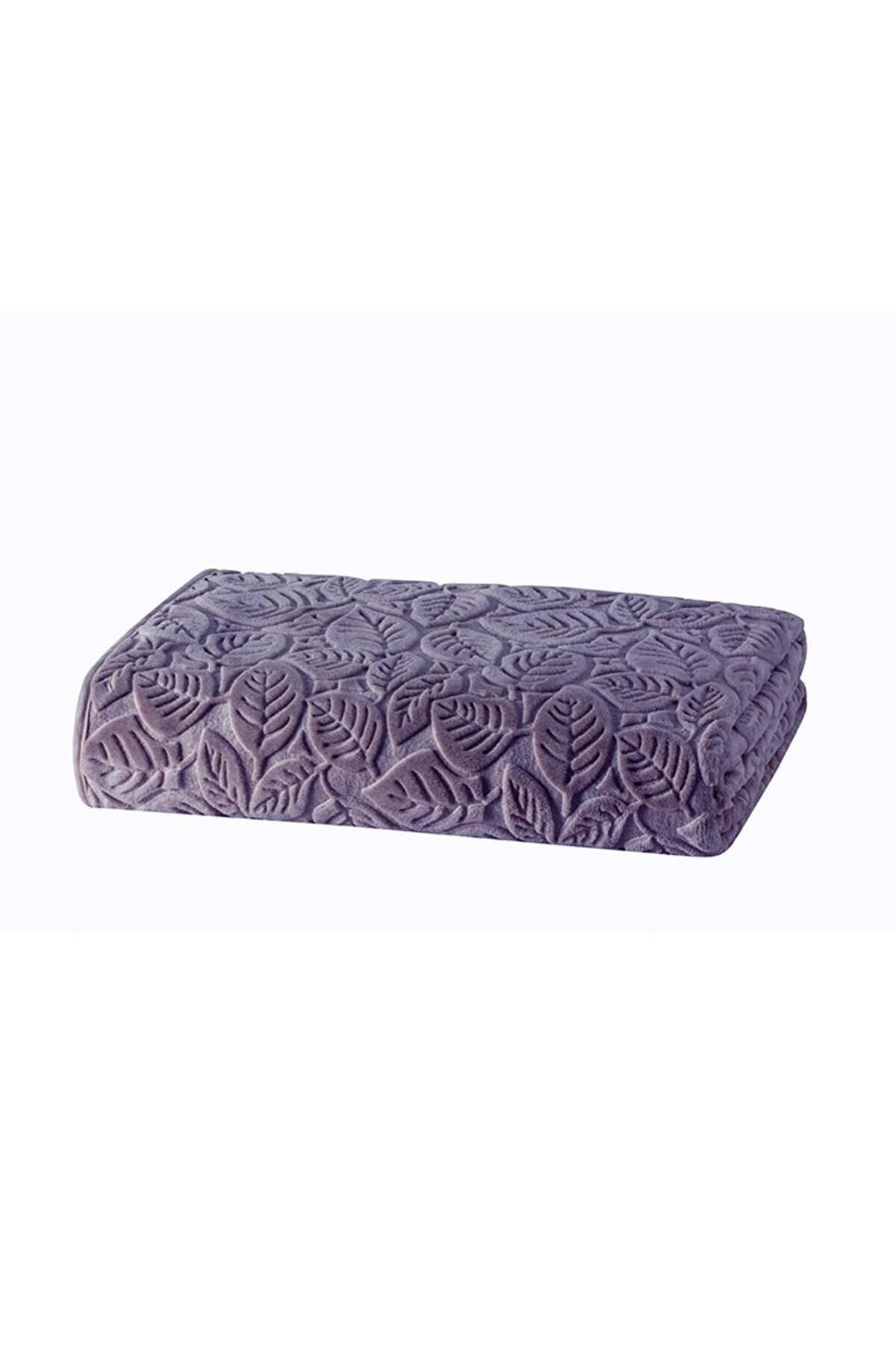 Blatt Emboss Double Blanket Ash Purple - Swordslife