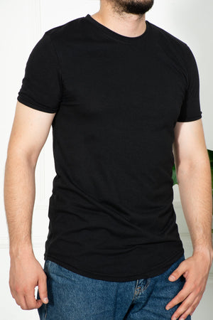 Black Men'S Slim Fit Tshirt