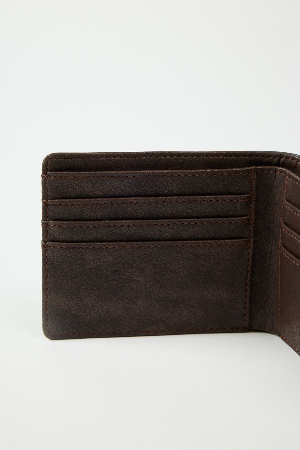 Men'S Navy Blue-Brown Wallet