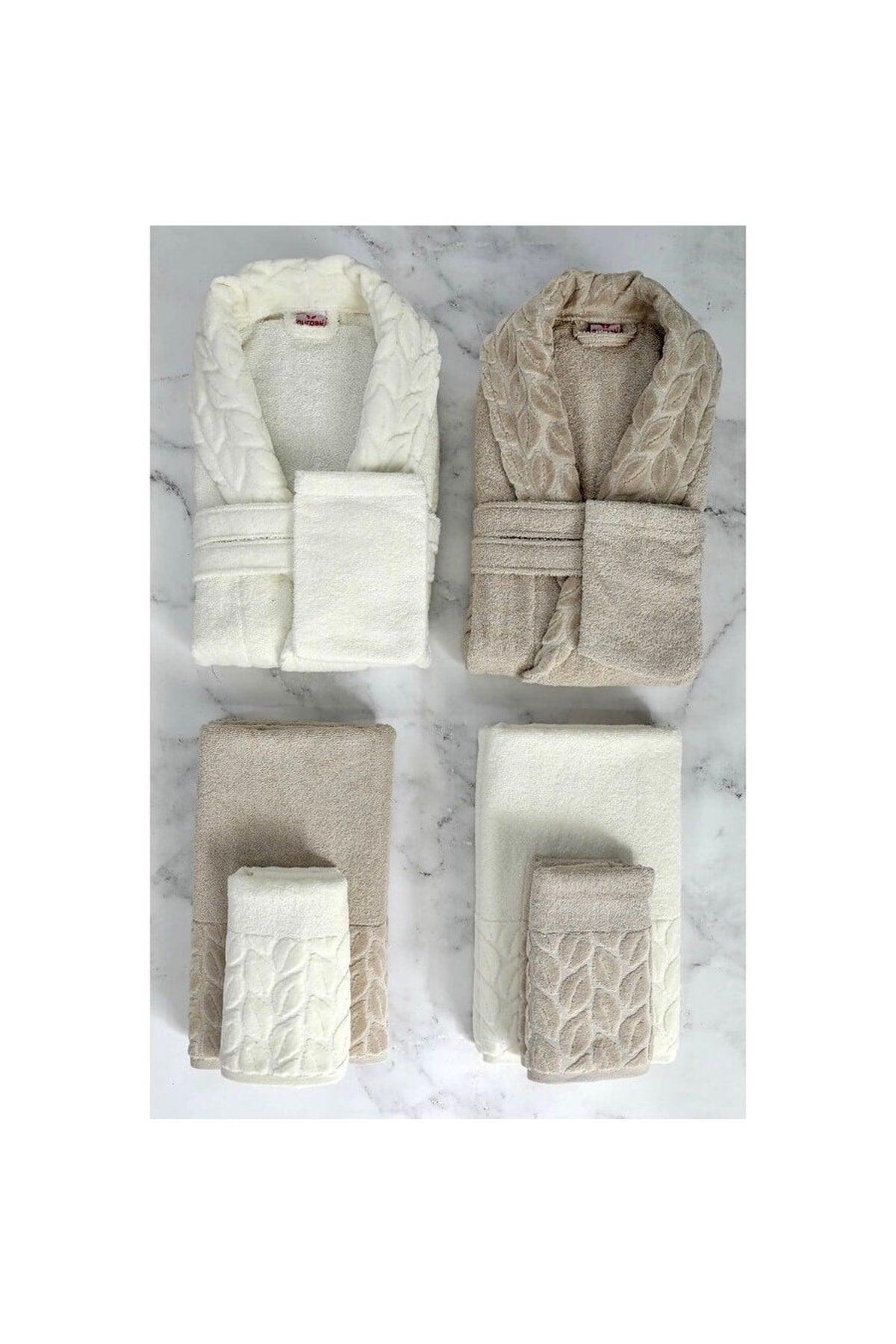 Hazal Cotton 8 Piece Family Bathrobe Set - Swordslife