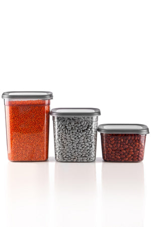 Set Of 24 Labeled Moly Rectangular Food Storage Containers (800Ml+1150Ml+1500Ml) - Spice Jar