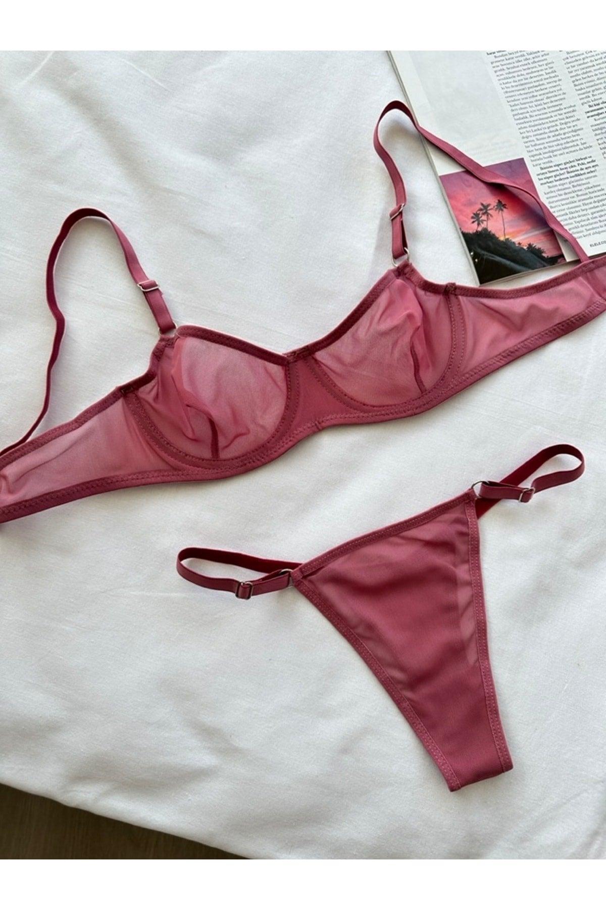 Powder Underwire Bra Set - Swordslife